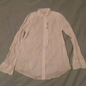 Ruffle button down